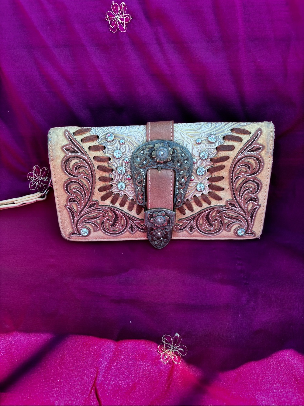 Montana west Embellished Western-Style Wallet Clutch